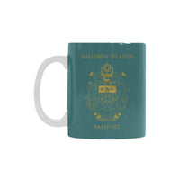Solomon Islands Passport White Mug One Style One Size Green - Polynesian Pride