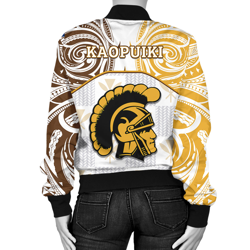 (KAOPUIKI) Kanaka Mililani High School Bomber Jacket Demodern LT13 - Polynesian Pride