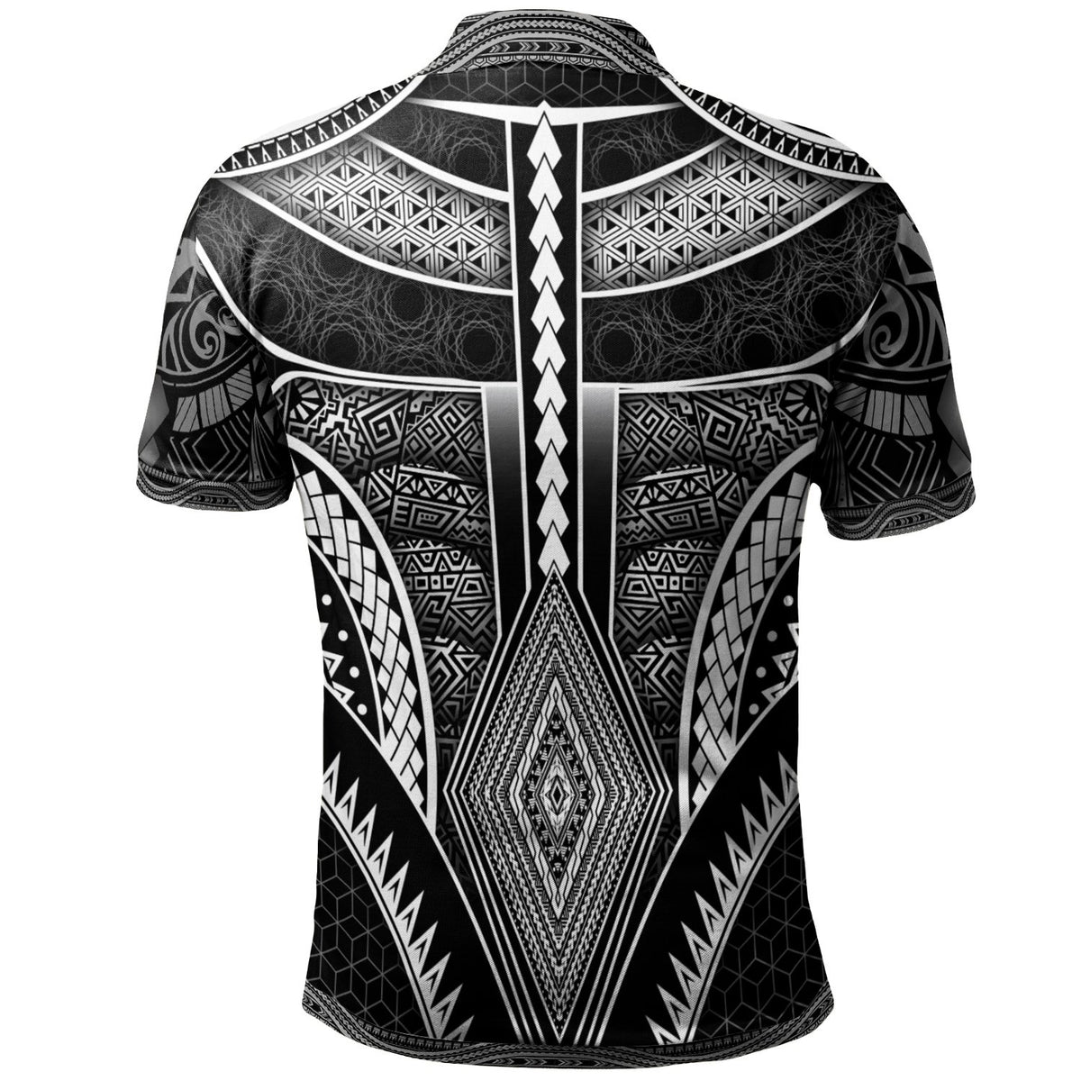 Polynesian Polo Shirt American Samoa Coat Of Arm With Poly Patterns - Polynesian Pride