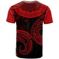 Chuuk Custom T Shirt Unique Serrated Texture Red - Polynesian Pride