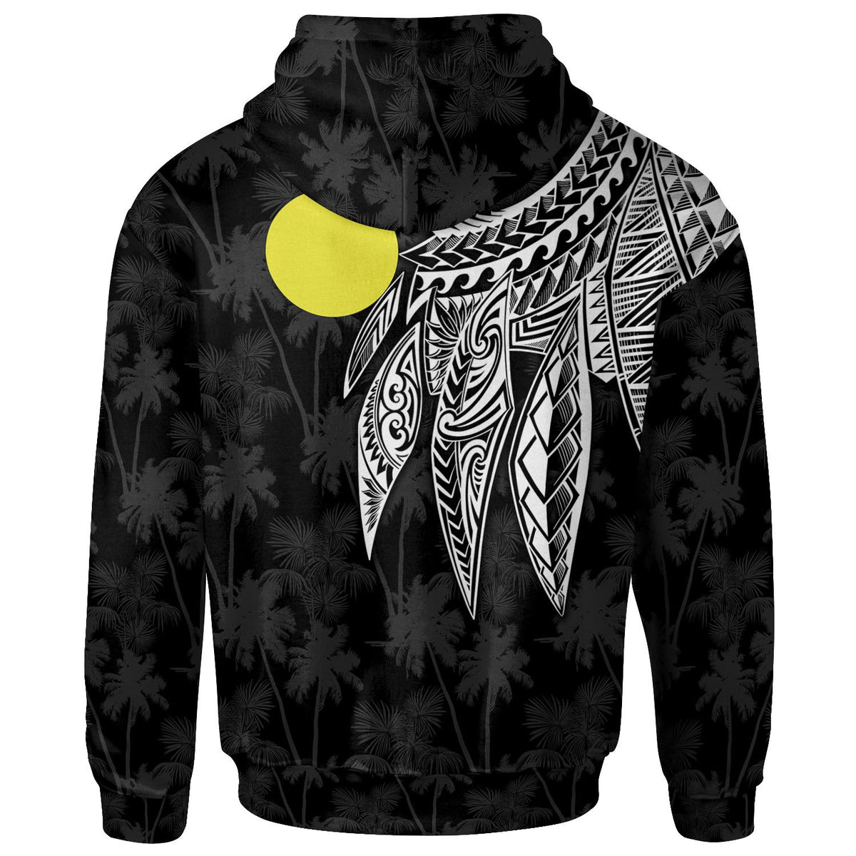 Palau Hoodie Polynesian Wings (White) - Polynesian Pride