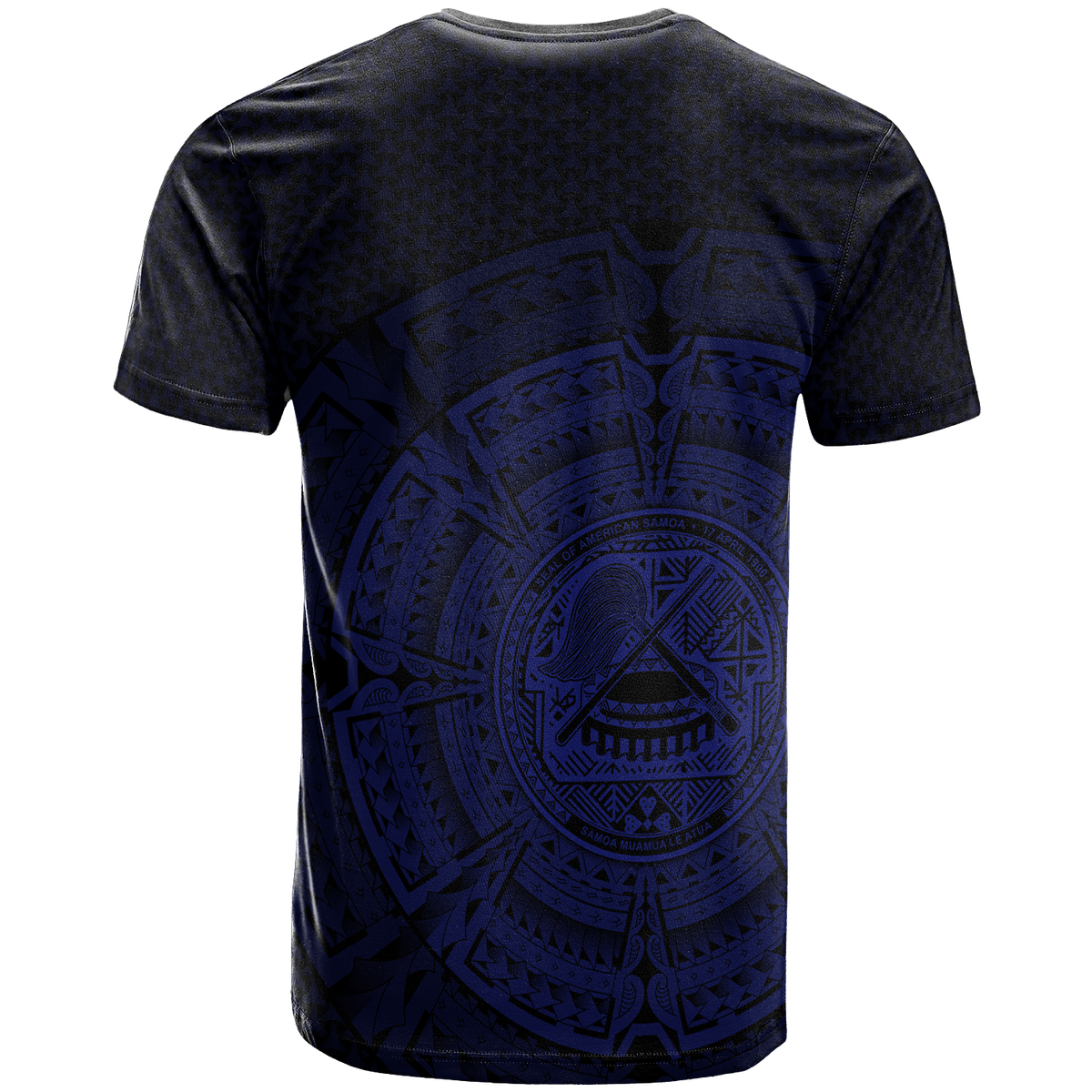 American Samoa Polynesian T Shirt Polynesian Circle (Blue) - Polynesian Pride