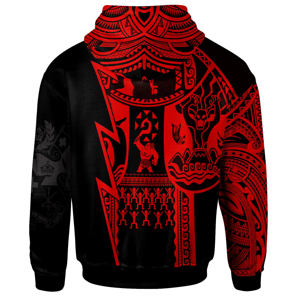 Polynesian Tonga Hoodie Maui Moana Tattoo with Seal Tonga - Polynesian Pride