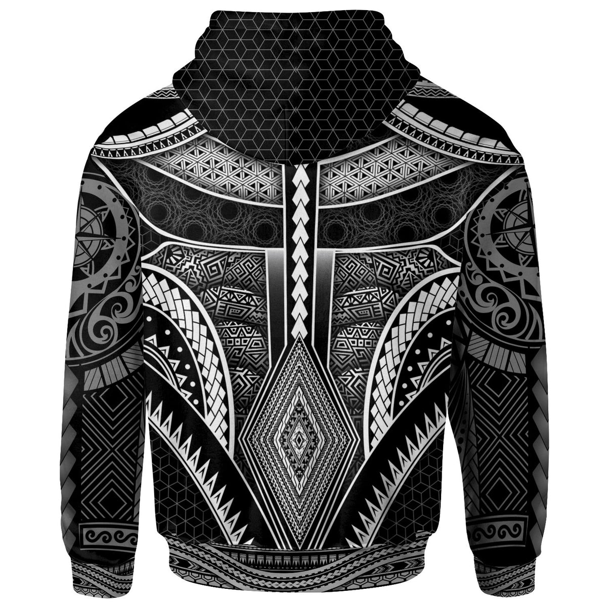 Polynesian FSM Zip up Hoodie Poly Pattern With COA Federated States of Micronesia - Polynesian Pride