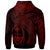 Guam Zip up Hoodie Humpback Whale & Coat of Arms Red - Polynesian Pride