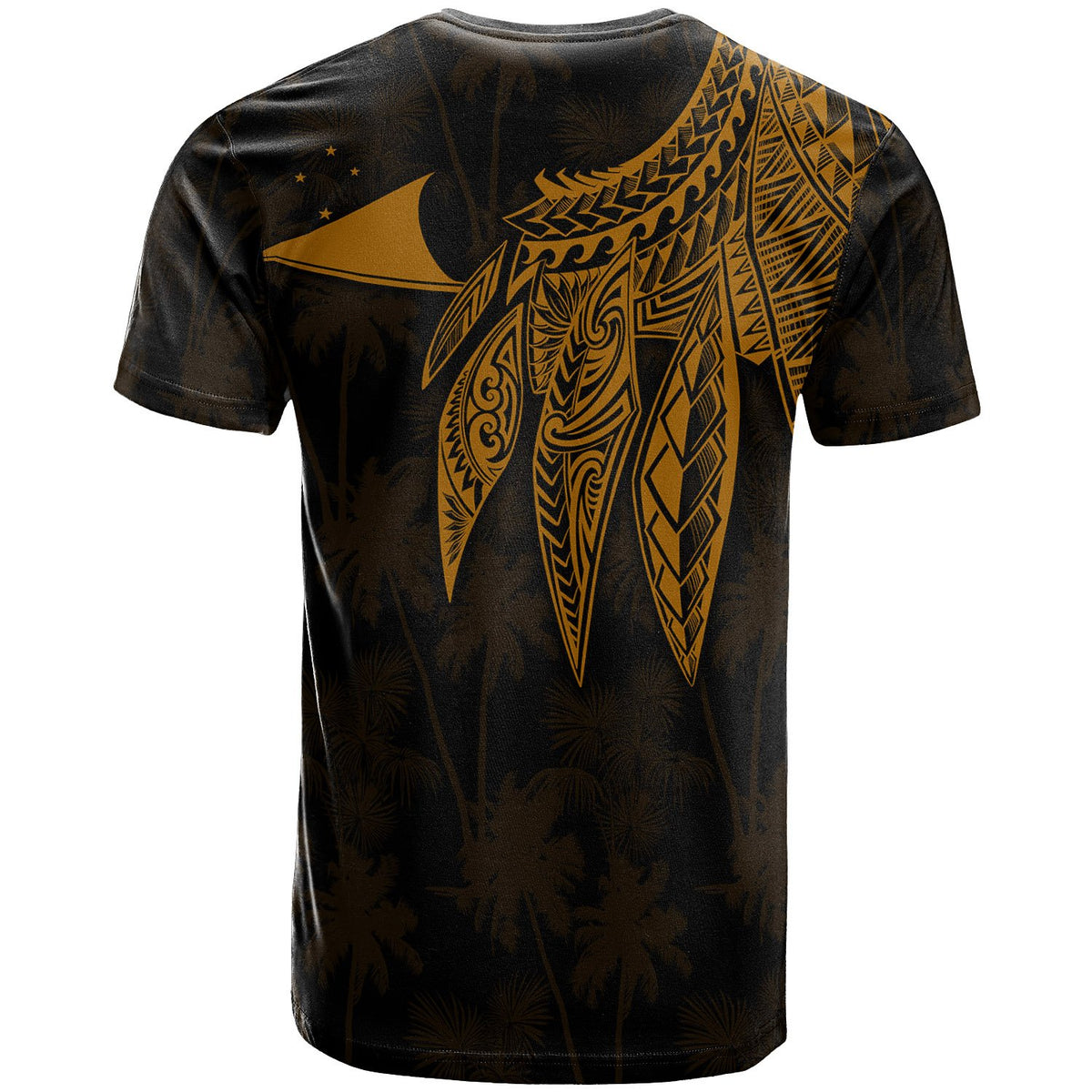 Tokelau Polynesian T Shirt Polynesian Wings (Golden) - Polynesian Pride