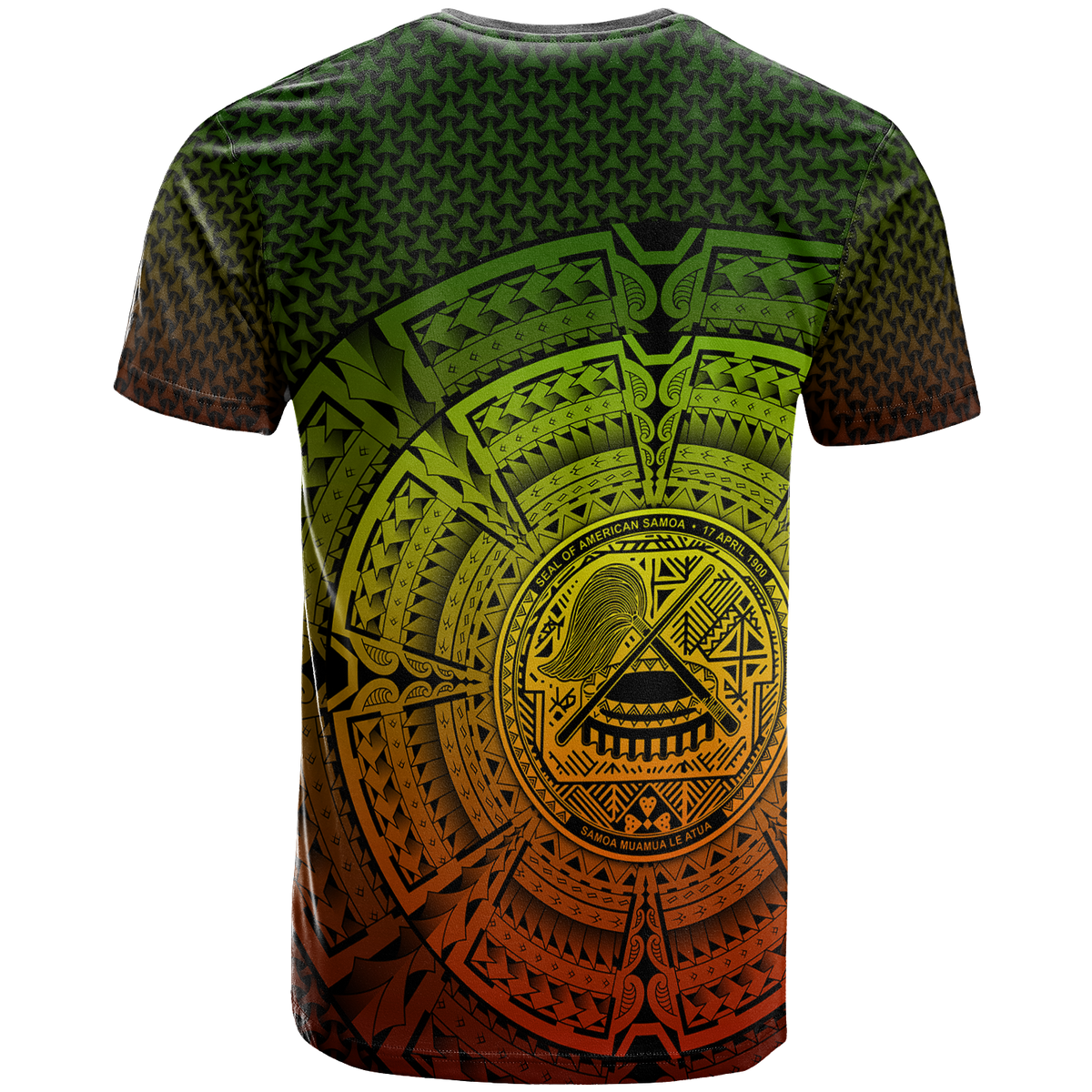 American Samoa Polynesian T Shirt Polynesian Circle (Reggae) - Polynesian Pride
