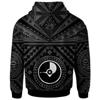 Yap Custom Zip up Hoodie Yap Seal With Polynesian Tattoo Style - Polynesian Pride