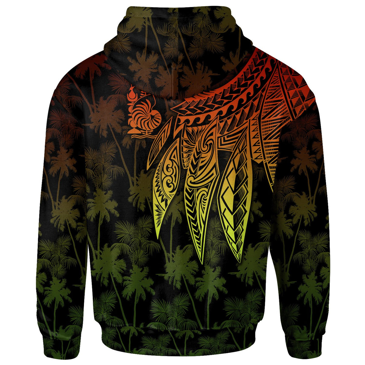Wallis and Futuna Hoodie Polynesian Wings Reggae - Polynesian Pride