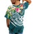 Wallis and Futuna Polynesian T Shirt Summer Plumeria (Turquoise) - Polynesian Pride