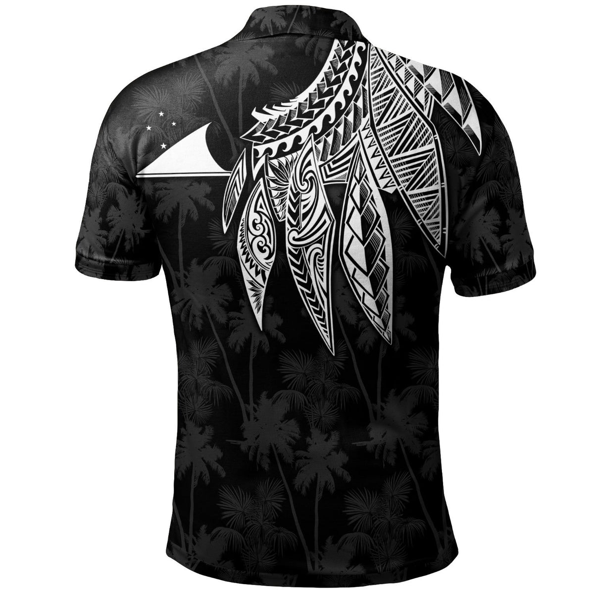 Tokelau Polynesian Polo Polynesian Wings (White) - Polynesian Pride