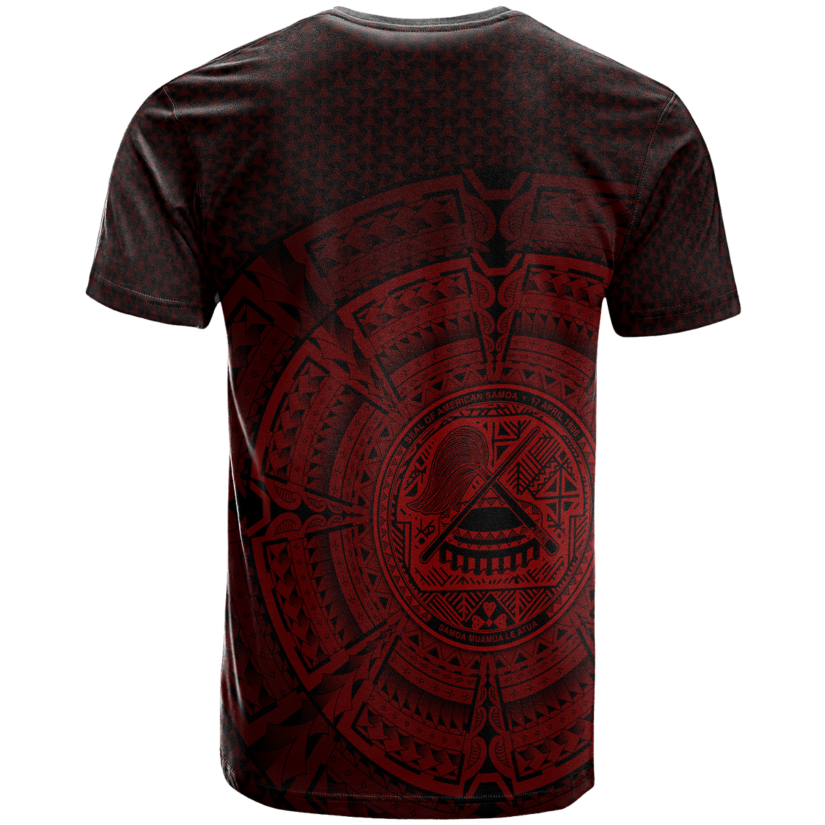 American Samoa Polynesian T Shirt Polynesian Circle (Red) - Polynesian Pride
