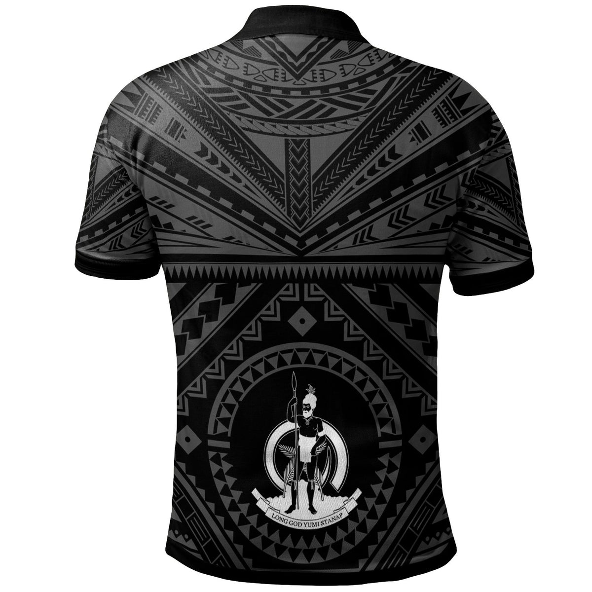 Vanuatu Custom Polo Shirt Vanuatu Seal With Polynesian Tattoo Style - Polynesian Pride
