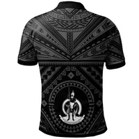 Vanuatu Custom Polo Shirt Vanuatu Seal With Polynesian Tattoo Style - Polynesian Pride