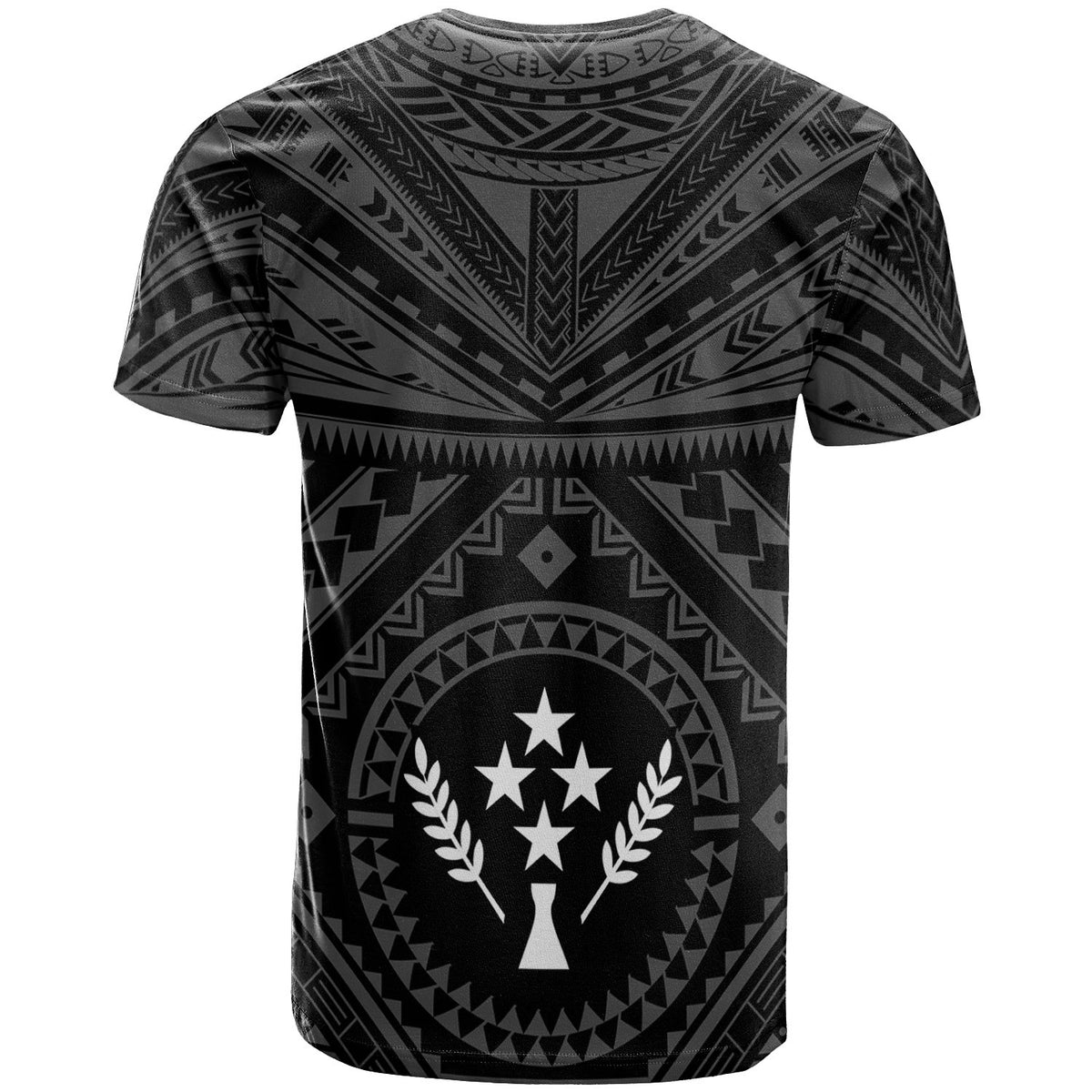 Kosrae T Shirt Kosrae Flag In Polynesian Tattoo Style (Black) - Polynesian Pride
