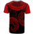 Niue Custom Personalised - T- Shirt - Unique Serrated Texture Red