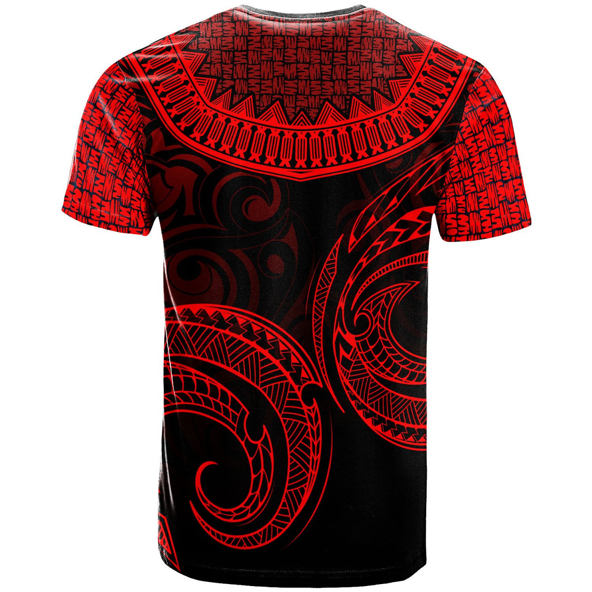 American Samoa T Shirt Unique Serrated Texture Red - Polynesian Pride