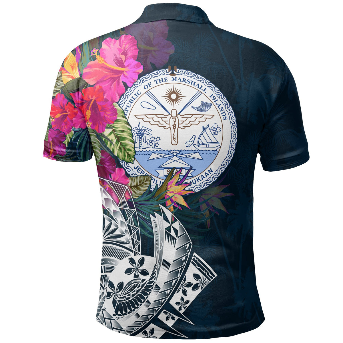 Marshall Island Custom Polo Summer Vibes - Polynesian Pride