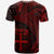 Fiji T Shirt Humpback Whale & Coat of Arms Red - Polynesian Pride