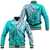 (Custom Personalised) Hawaiian Islands Baseball Jacket Turtle Mix Hawaii Polynesian LT13 Unisex Blue - Polynesian Pride