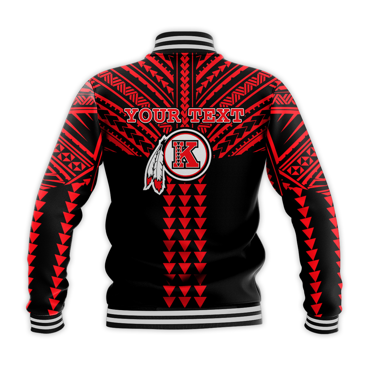 (Custom Personalised) Kahuku Passionate Baseball Jacket Hawaii High & Intermediate School LT13 - Polynesian Pride
