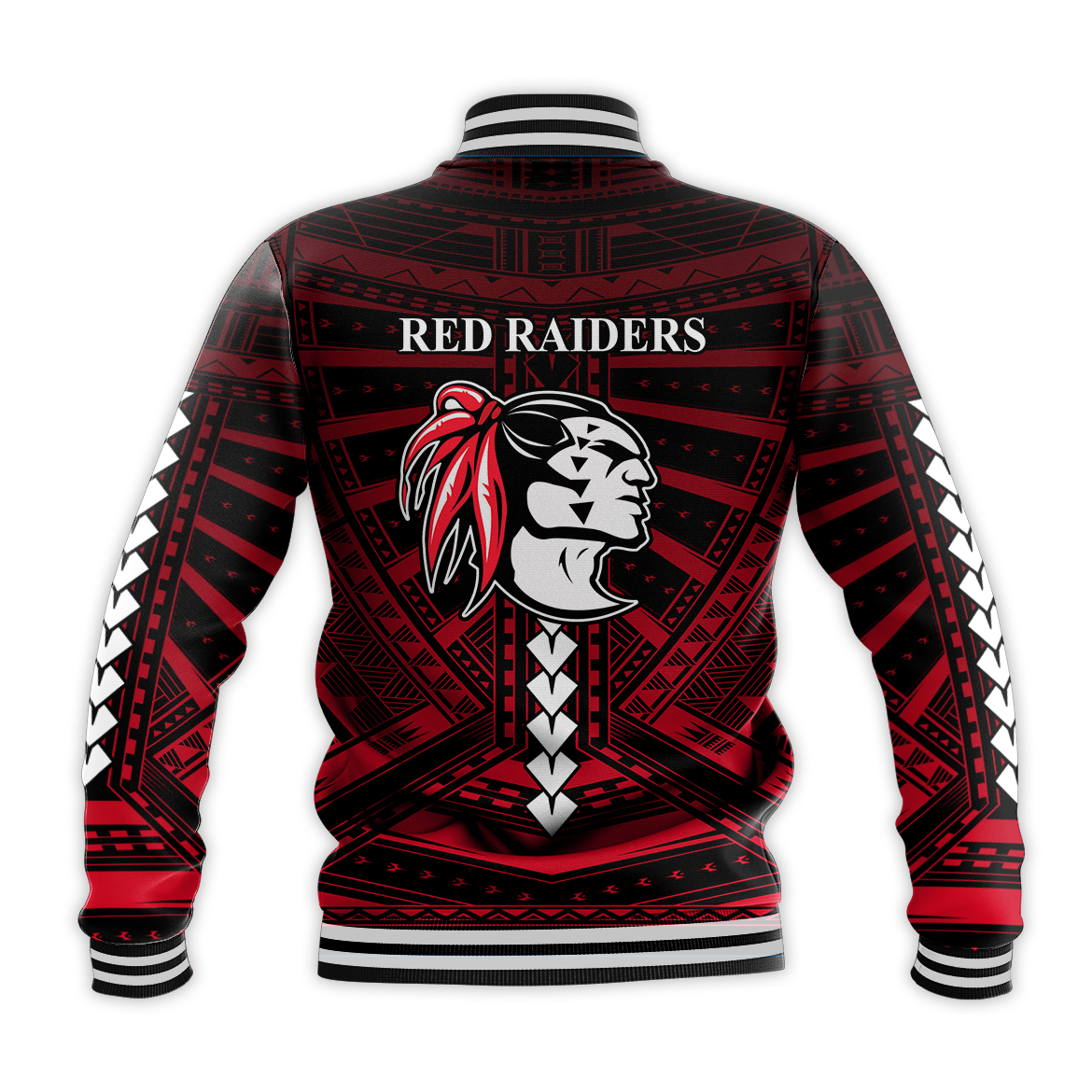 Polynesian Red Raiders Baseball Jacket - Kahuku Hawaii School LT13 - Polynesian Pride