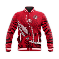Kahuku Shool Baseball Jacket Enthusiasm Red Raiders LT13 Unisex Red - Polynesian Pride