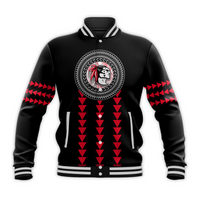 (Custom Personalised) Red Raiders Baseball Jacket Kahuku School LT13 - Polynesian Pride