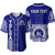 (Custom Personalised) TOLOA Baseball Jersey Tupou College Tonga Pattern LT13 Blue - Polynesian Pride