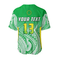 (Custom Text and Number) Cook Islands Baseball Jersey Pattern Be Unique LT13 - Polynesian Pride