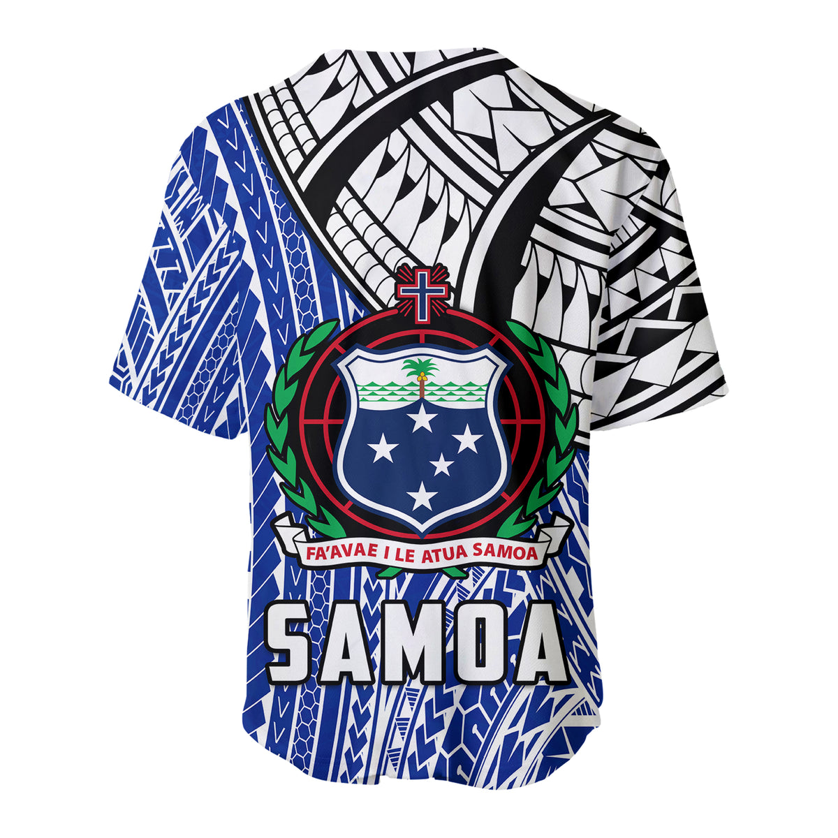 (Custom Personalised) Samoa Baseball Jersey Samoan Pattern Newest LT13 - Polynesian Pride