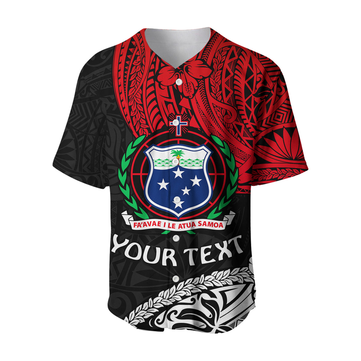 (Custom Personalised) Samoa Baseball Jersey Beloved Samoan Mix Polynesian Pattern LT13 - Polynesian Pride