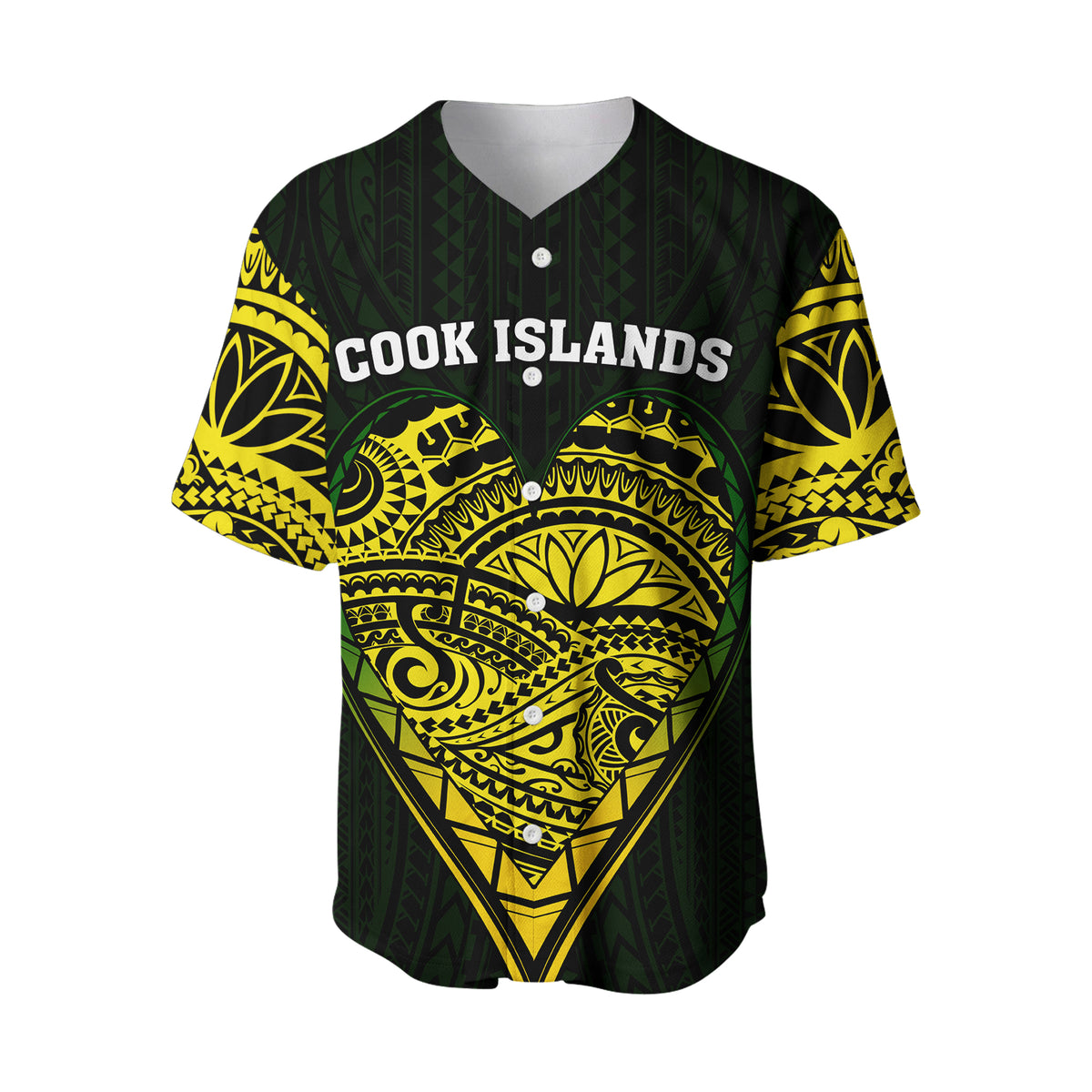 Cook Islands Pattern Baseball Jersey Always In My Heart LT13 - Polynesian Pride