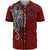 Hawaii Kanaka Maoli Baseball Shirt - Abstract Style Unisex Red - Polynesian Pride