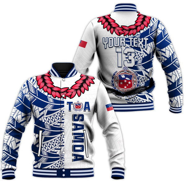 Toa Samoa Rugby Bomber Jacket Siamupini Ula Fala Blue LT13 main image 0