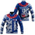 (Custom Text and Number) Toa Samoa Rugby Baseball Jacket Siamupini Ula Fala Blue LT13 Unisex Blue - Polynesian Pride