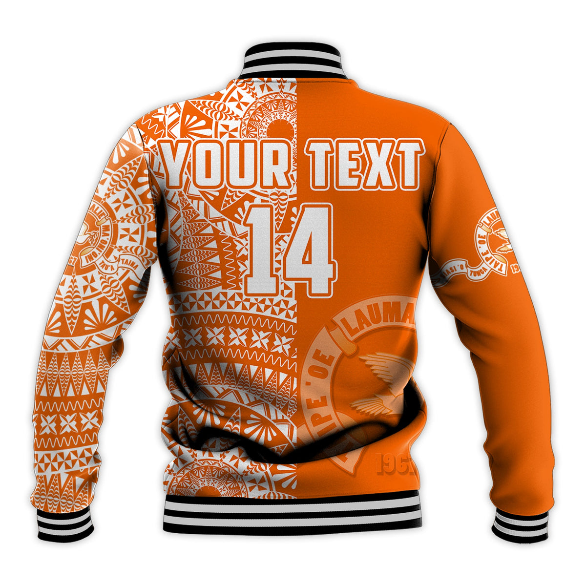 (Custom Text And Number) Tailulu Tonga College Baseball Jacket Class Of Year Tongan Ngatu Pattern LT14 - Polynesian Pride