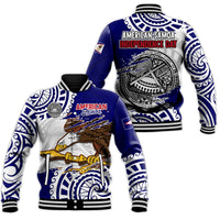 American Samoa Independence Day Baseball Jacket Polynesian Special Version LT14 Unisex Blue - Polynesian Pride