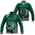 Hawaii Football Baseball Jacket Kakau Rainbow Warriors Helmet LT14 Unisex Green - Polynesian Pride