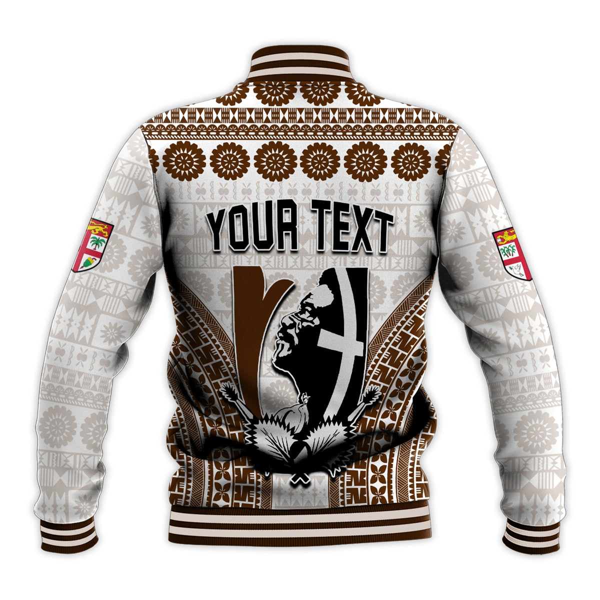 Custom Personalised Fiji Rugby Bati Baseball Jacket Proud Tapa Pattern LT13 - Polynesian Pride