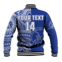 (Custom Text And Number) Tupou Tonga College Baseball Jacket Class Of Year Tongan Ngatu Pattern LT14 - Polynesian Pride