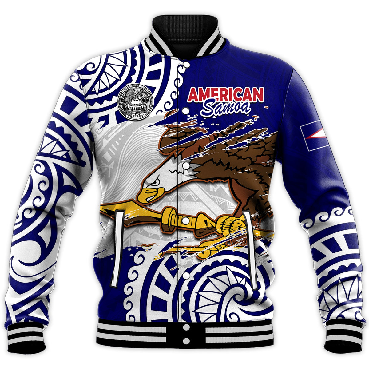 American Samoa Independence Day Baseball Jacket Polynesian Special Version LT14 - Polynesian Pride