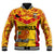 Papua New Guinea Rugby Baseball Jacket PNG Kumuls Bird Of Paradise Yellow LT14 - Polynesian Pride