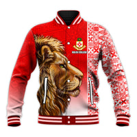 (Custom Text and Number) Kolisi Tonga College Atele Baseball Jacket Home of the Lions LT13 - Polynesian Pride