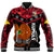 (Custom Text And Number) Papua New Guinea Rugby Baseball Jacket PNG Kumuls Bird Of Paradise Black LT14 Unisex Black - Polynesian Pride