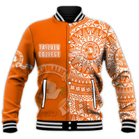 (Custom Personalised) Tailulu Tonga College Baseball Jacket Tongan Ngatu Pattern LT14 - Polynesian Pride