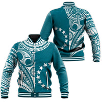 Cook Islands Tatau Baseball Jacket Symbolize Passion Stars Version Blue LT13 Unisex Blue - Polynesian Pride