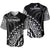 Fiji Rugby Baseball Jersey Fijian Cibi Dance Tapa Pattern Black LT14 Black - Polynesian Pride