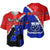 Happy Samoan Fathers Day Baseball Jersey Hibiscus Mix Polynesian Pattern LT14 Red - Polynesian Pride