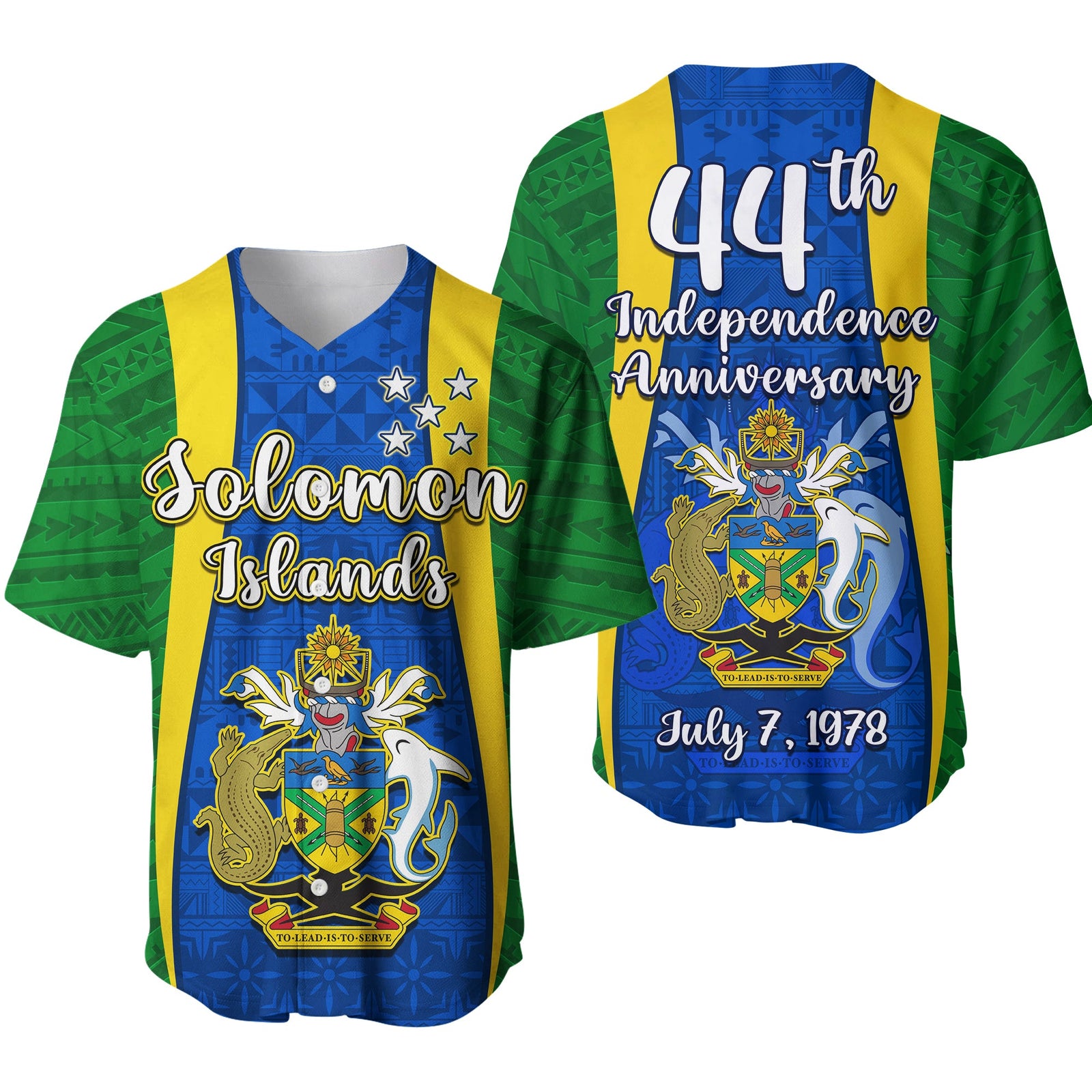 Solomon Islands Day Baseball Jersey 44 Years Independence Anniversary Ver.01 LT13 Green - Polynesian Pride
